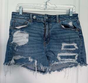 American Eagle Stretch Womens Denim Mom Shorts Size 8